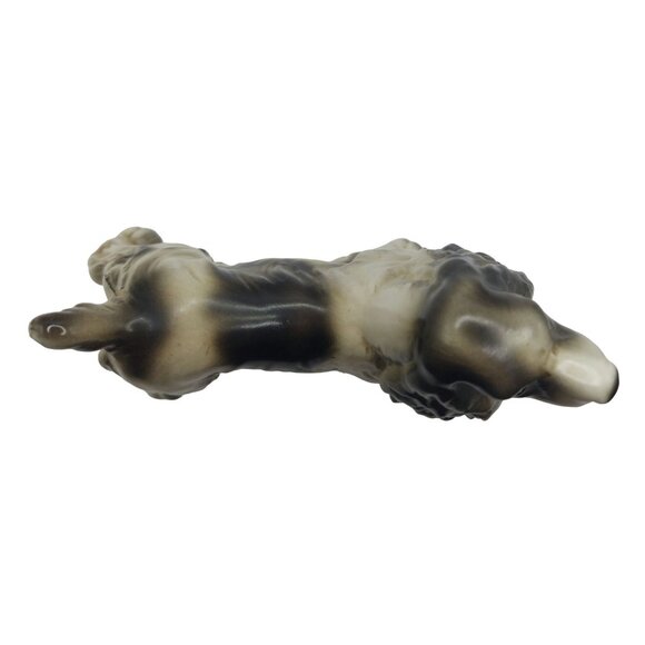 Vintage Enesco Ceramic Cocker Spaniel Dog Figurine E-2411 Black and White - Picture 5 of 9